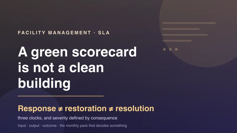 Facility management KPIs and SLAs: what to measure and what to ignore
